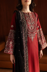 Zara Shahjahan - Winter 3PC Dhanak Embroidered Suit - SS0454